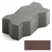 Тротуарная плитка Steingot Сити 80 из серого цемента с полным прокрасом зигзаг темно-коричневая 225х112х80 мм